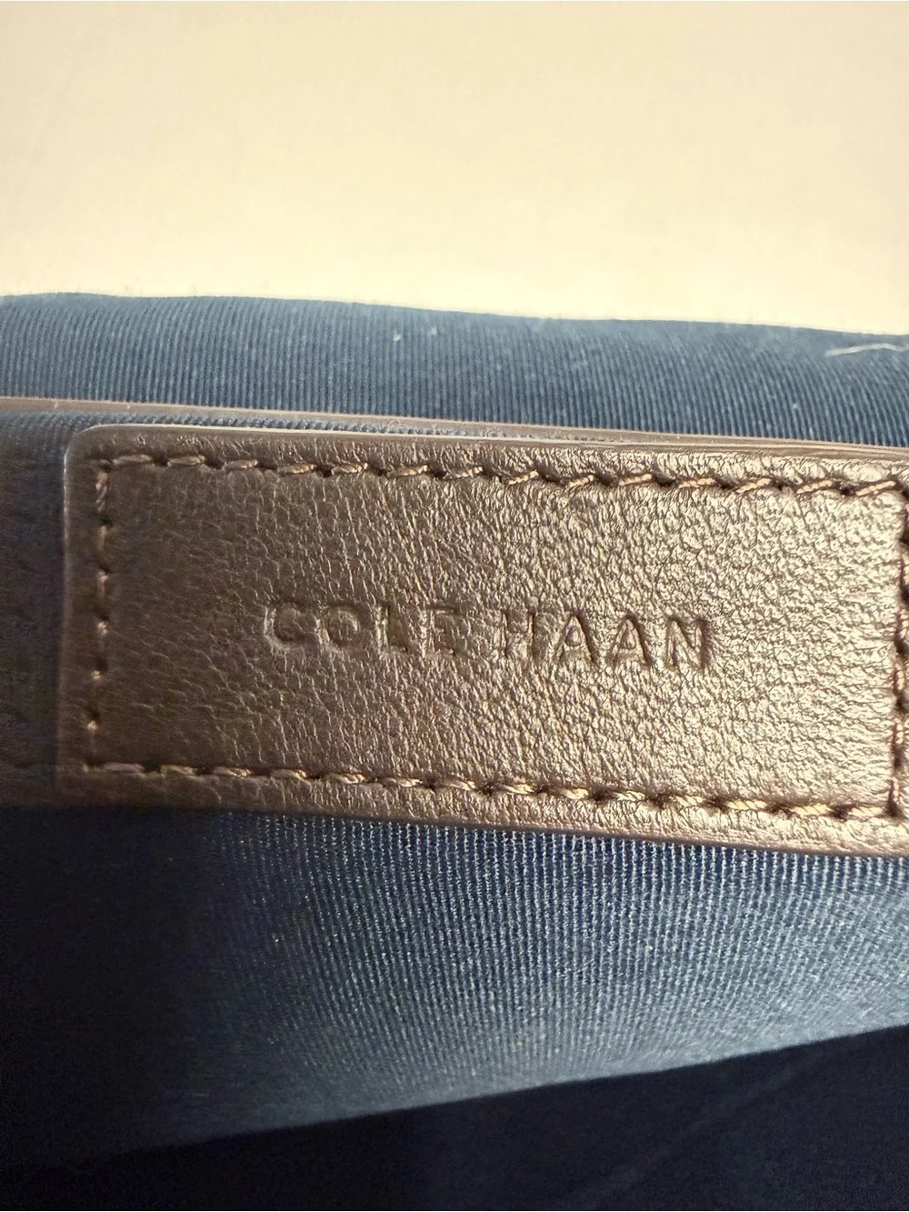 Cole Haan Brown Leather Strap Detail Crossbody